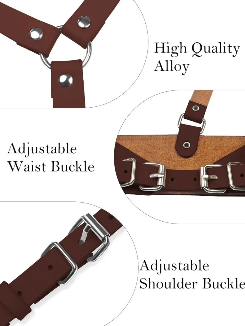 Trendy Women's Punk Harness Belt - PU Leather Fashion Accessory for Dresses